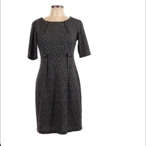 Connected Apparel Short Sleeve Soft Knit Gray Dress with Belt Size 10